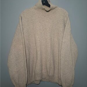 Classic Cream Turtleneck Sweater